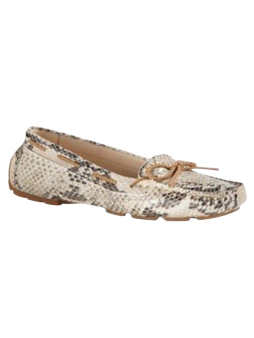 Caslon Paula Snake Embossed Leather Driving Moccasins Size 7W NWOT